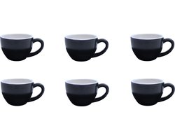 Barista Innovations Nero - Espressokopje - Set van 6 -75ml - Matt Black