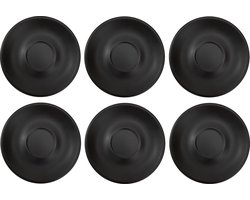 Barista Innovations Nero - Schotel voor koffiekop Regular - Set van 6 - Matt Black