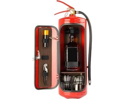 Barkast Brandblusser - Minibar Kast - Drankjes Verbergen - Uniek Verrassingselement - 40 x 12 cm - Rood