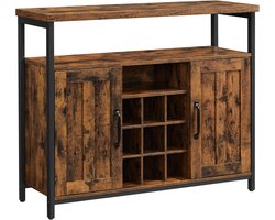 Barkast - Drankkast - Wijnrek - Rustiek Bruin