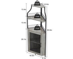 Barkast – Wijnkast – Drankkast – Buffetkast – Opbergkast – Hoekontwerp – Glazenrek – Mesh Deur – Zonder Hout – Stabiel & Compact