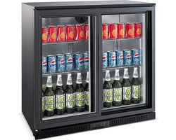 Barkoeler Zwart 2 Schuifdeuren - Combisteel 7527.0045 - Horeca & Professioneel