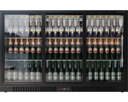 Barkoelkast 324L - 3 Schuifdeuren van glas - Afsluitbaar met slot - CS-320S-EE - Frigo