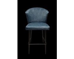 Barkruk Blauw Velvet