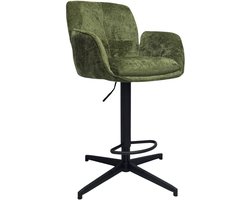 Barkruk Cortona - Stof kleur Green - In hoogte verstelbaar 65 - 80cm - JOIN