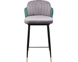 Barkruk Hojas grijs en groen Kare Design