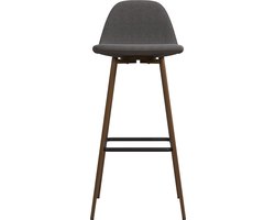 Barkruk in linnen donkergrijs