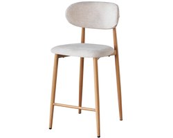 Barkruk Japandi beige Reika lichtbruin minimalistische barstoel japanse stijl