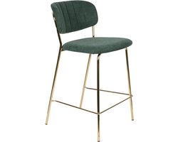 Barkruk Katoen Donker Groen - 54x48x89cm - Zithoogte 65cm