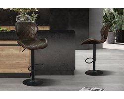 Barkruk 'Malaga' PU Donkerbruin (2 stuks)