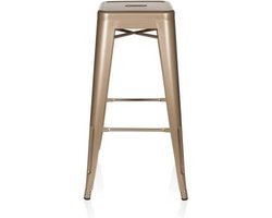 Barkruk - Metaal - Metaal Champagne - Vantaggio High