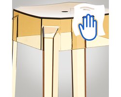 Barkruk Set van 2 36×36×75 cm – Transparante Stapelbare Barstoelen van Hoogwaardig Kunststof – Weerbestendige & Krasbestendige Design Barkrukken voor Keuken, Bar & Terras – Altameubel