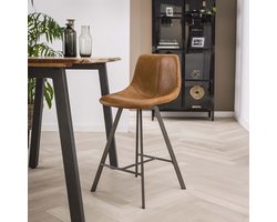 Barkruk Siena Bruin Saddle PU Kunstleer