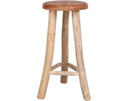 Barkruk teak d35h75cm