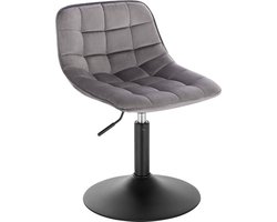 Barkruk - Tegenkruk - Verstelbare barstoel - Ergonomisch ontwerp - Met schuim gevoerd - Antislipbasis - Fluweel en metaal - 35 cm x 42,5 cm x 60,5-72 cm