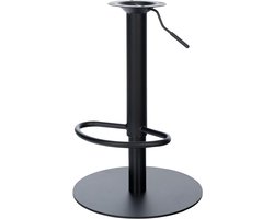Barkrukframe Zwaar - Barkolom Onderstel - DIY Barkruk Maken - In Hoogte Verstelbaar - 53-73 cm Hoog - Zwart