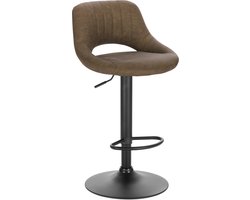 Barkrukken - 1 Stuk - Barkruk - Luxe Barkrukken - Met Rugleuning - Barkruk - Donker bruin