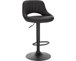 Barkrukken - 1 Stuk - Barkruk - Luxe Barkrukken - Met Rugleuning - Barkruk - Zwart