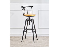 Barkrukken - Hoge krukken - Keuken bar - In hoogte verstelbaar - 70-90cm zithoogte - Hout