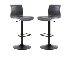 Barkrukken modern grijs, set van 2