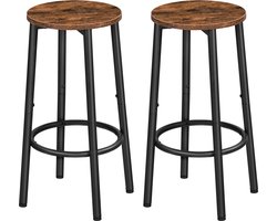 Barkrukken - Set Van 2 - Nordic Barkruk - Luxe Barkrukken - Barkrukken Industrieel - Bruin/zwart