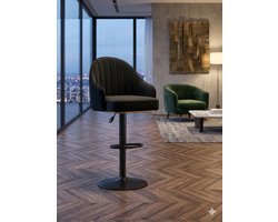 Barkrukken Set van 2 Verstelbaar 60-74 cm – 360° Draaibare Barkruk met Rugleuning, PU-Leren Zitting, Metalen Onderstel, Voetensteun, Antislip – 43 x 36 x 60-74 cm – Blauw – Yesdeals