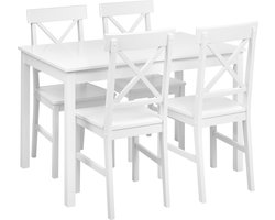 BARLEE - Eetkamerset - Wit - MDF