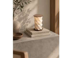 Barmel Originele Japandi Lamp - Oplaadbaar - Draadloos - Tafellamp - Staand - Opvouwbaar - Dimbaar - Walnoot - Woonkamer - Slaapkamer - Nachtkastje - Campinglamp - Sfeerlamp - Sfeerverlichting - Binnen - Buiten