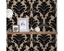 Barok behang Behang barok Behang slaapkamer Vliesbehang Grijs Zwart / Antraciet 335804 | Online behang winkel
