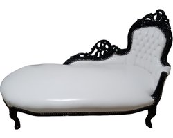 Barok chaise longue - zwart wit