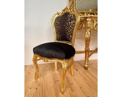 Barok Eetkamerstoel - Luxe Stoel - Woonkamer Inrichting - Handgemaakt Massief Hout - 56 x 54 x 105 cm