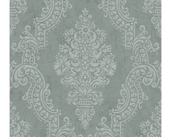 BAROK ORNAMENTEN BEHANG | Klassiek - Groen Donkergroen Zilver - A.S. Création Pure Elegance