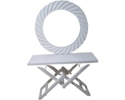 Barok ronde spiegel console stardust