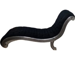 Barok zwarte chaise longue