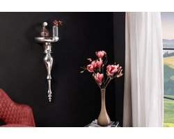 Barokke wandconsole SCALA 60cm zilver aluminium wandplank - 35730