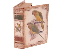 Baroque Collection - Opbergdoos in Boekvorm - Book Box - Papegaaien - 20cm