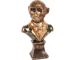 Baroque - Decoratief beeld of figuur - Aap buste resin 25 cm - 25x14x9 - Polyresin