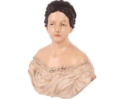 Baroque - Decoratief beeld of figuur - Buste Dame resin 21 cm - 21x18x11 - Polyresin