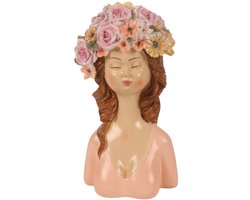 Baroque - Decoratief beeld of figuur - Dame resin 15 cm - 14x8x5 - Polyresin