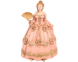 Baroque - Decoratief beeld of figuur - Dame resin 15 cm - 15x10x9 - Polyresin