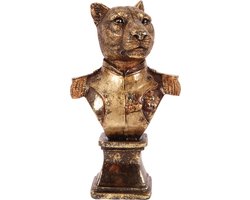 Baroque - Decoratief beeld of figuur - Luipaard buste resin 23 cm - 23x14x9 - Polyresin