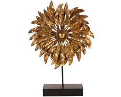 Baroque - Decoratief beeld of figuur - Ornament Veer 36,5 cm - Goud - Resin - 36.5x26x8 - Polyresin