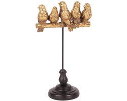 Baroque - Decoratief beeld of figuur - Ornament Vogels - Goud - Resin - 23x14x8 - Polyresin