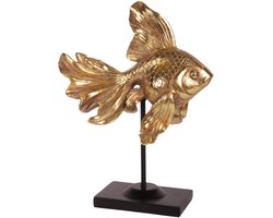 Baroque - Decoratief beeld of figuur - Vis op standaard resin 30 cm - 30x23x15 - Polyresin