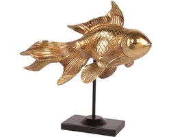 Baroque - Decoratief beeld of figuur - Vis op standaard resin 31 cm - 31x30x15 - Polyresin