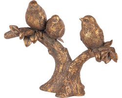 Baroque - Decoratief beeld of figuur - Vogels op tak resin 25 cm - 19x10x25 - Polyresin