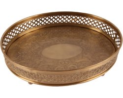 Baroque - Decoratief dienblad - Dienblad 30x23 cm - Goud - Koper - 5x30x23 - Brass