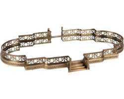 Baroque - Decoratief dienblad - Dienblad met Spiegel 71 cm - Goud - Koper - 8x50x71 - Brass+glass