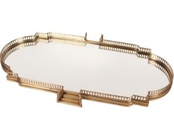 Baroque - Decoratief dienblad - Dienblad spiegel koper 85 cm - 8x51x85 - Brass+glass