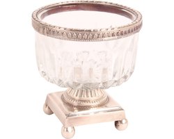 Baroque - Decoratieve schaal - Bonbonnière koper 8.5 cm - 9x8.5x8.5 - Brass+glass